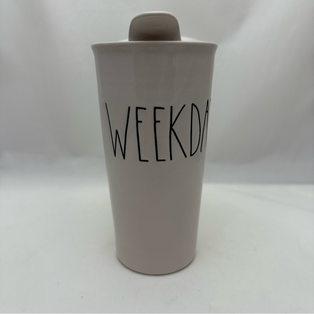 ☕ Rae Dunn WEEKDAY Travel Mug with Lid Ceramic Cup